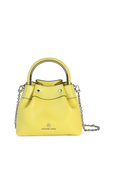 Pebbled-Leather Monogram Tote Bag in Yellow
